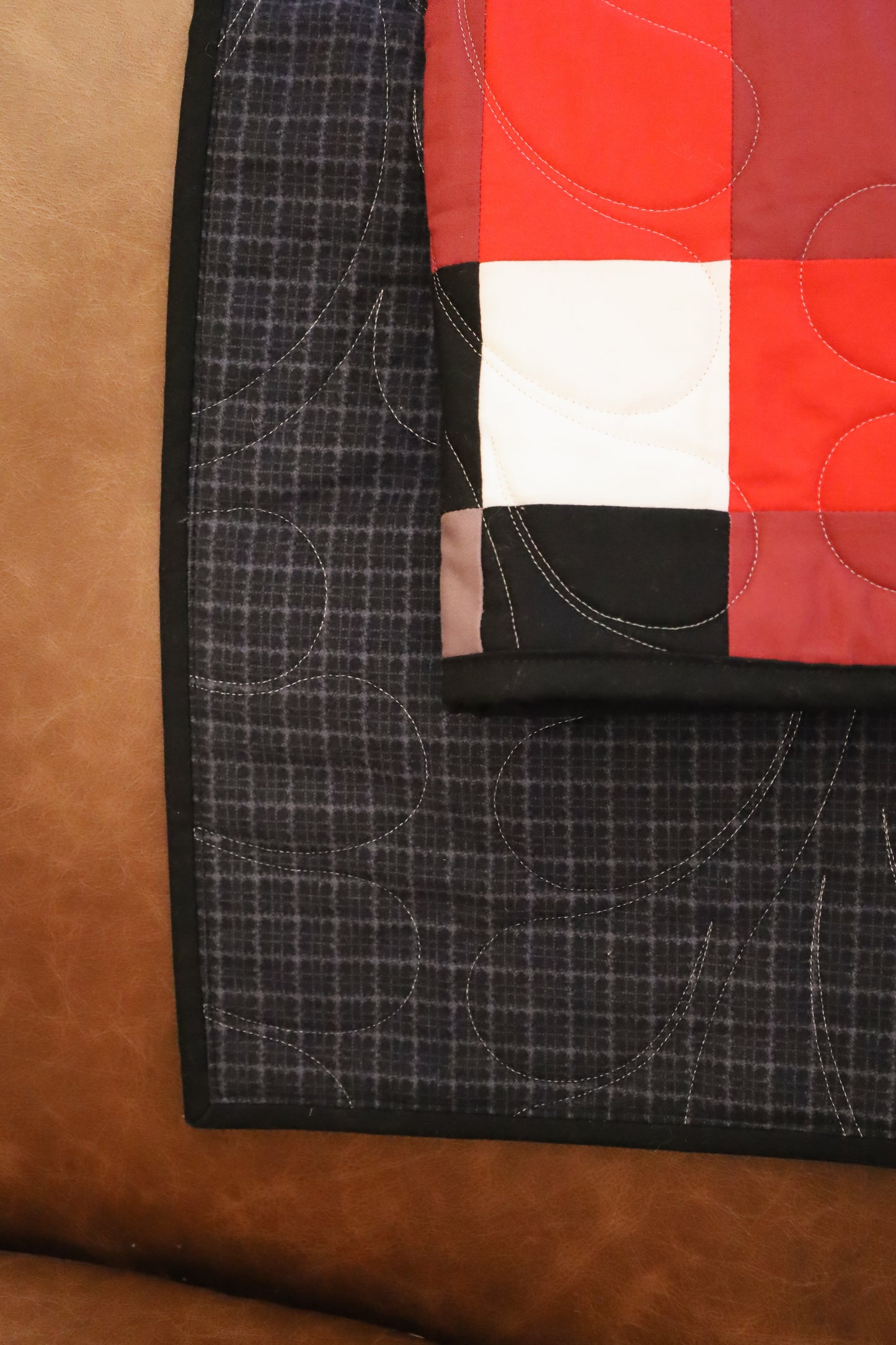 Toasty Tartan Red  Precut Sew-Ready Quilt Kit featuring Riley Blake Confetti Cotton Solids