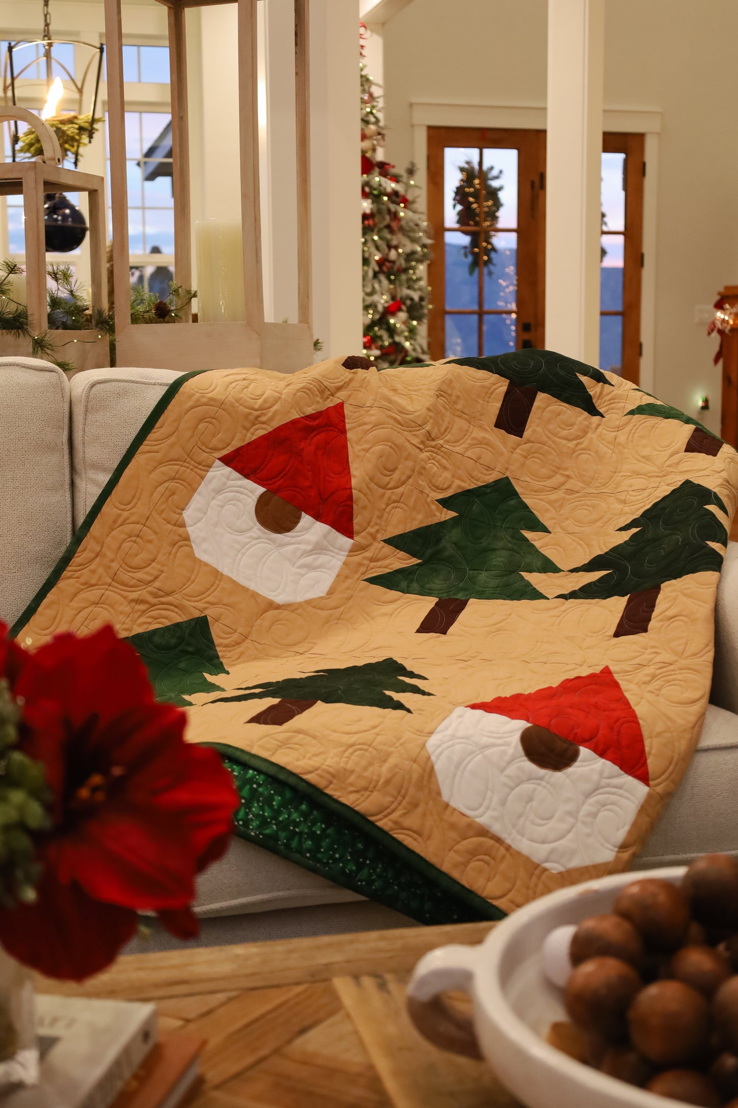 Gnomes Gone Wild  Pre-Cut Quilt Kit Featuring Gorgeous Moda Grunge