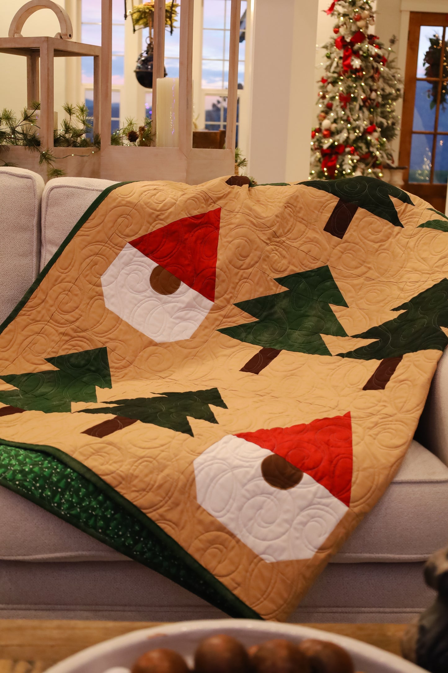 Gnomes Gone Wild  Pre-Cut Quilt Kit Featuring Gorgeous Moda Grunge