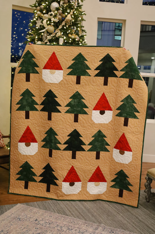 Gnomes Gone Wild  Pre-Cut Quilt Kit Featuring Gorgeous Moda Grunge