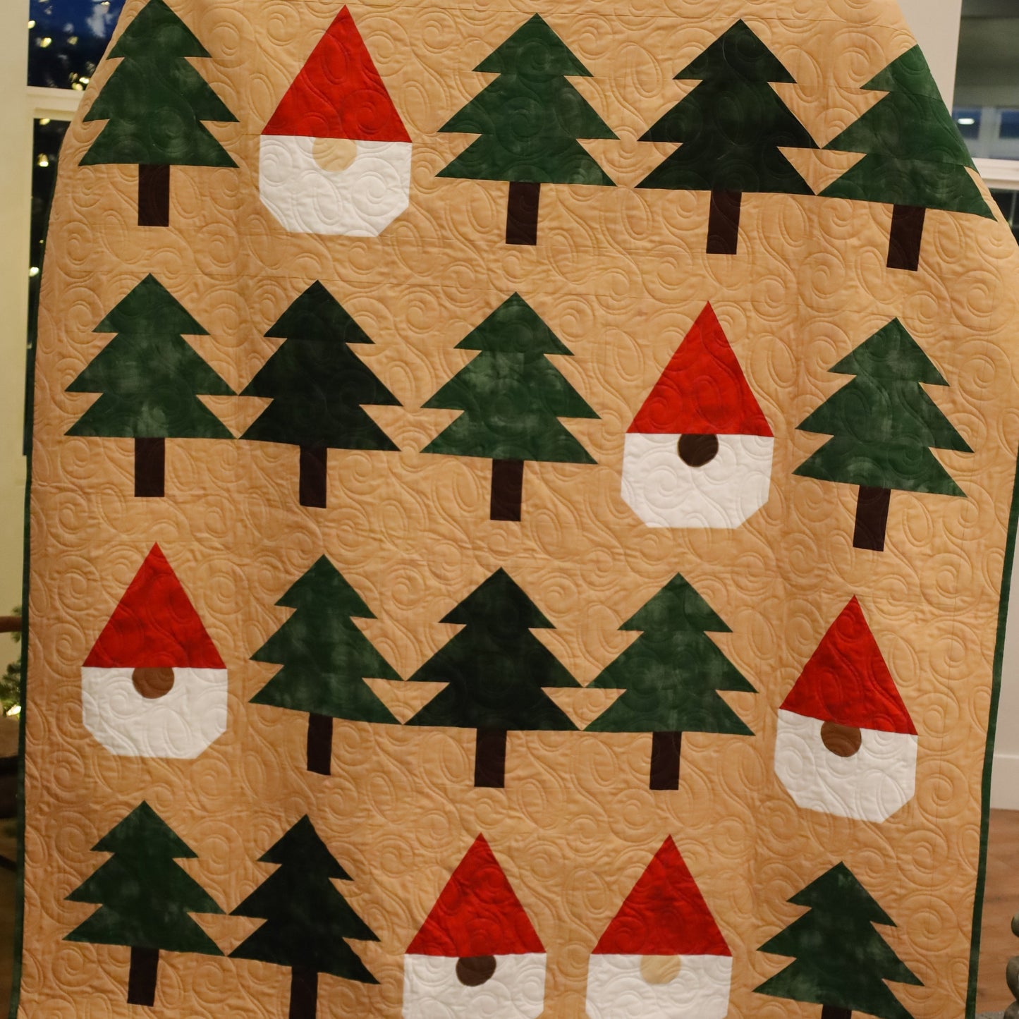 Gnomes Gone Wild  Pre-Cut Quilt Kit Featuring Gorgeous Moda Grunge