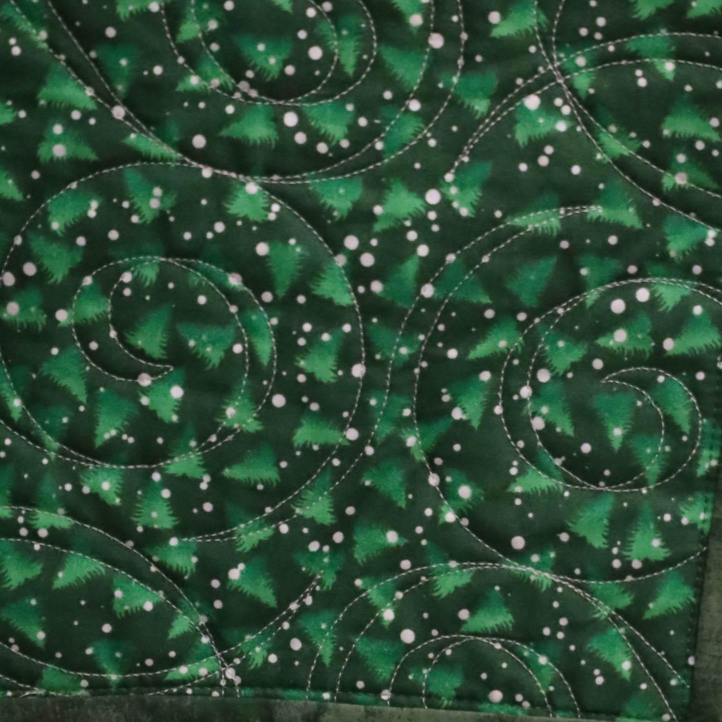 Tree Farm in  Green  Backing, 4 1/4 yards