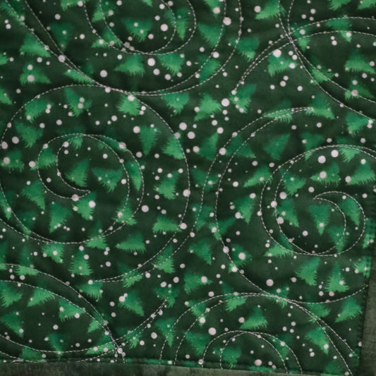 Tree Farm in  Green  Backing, 4 1/4 yards