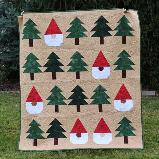 Gnomes Gone Wild  Pre-Cut Quilt Kit Featuring Gorgeous Moda Grunge