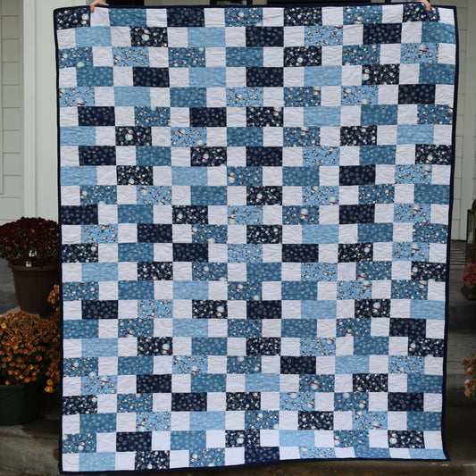 Brick Snowman Precut Quilt Kit (Backing Available)