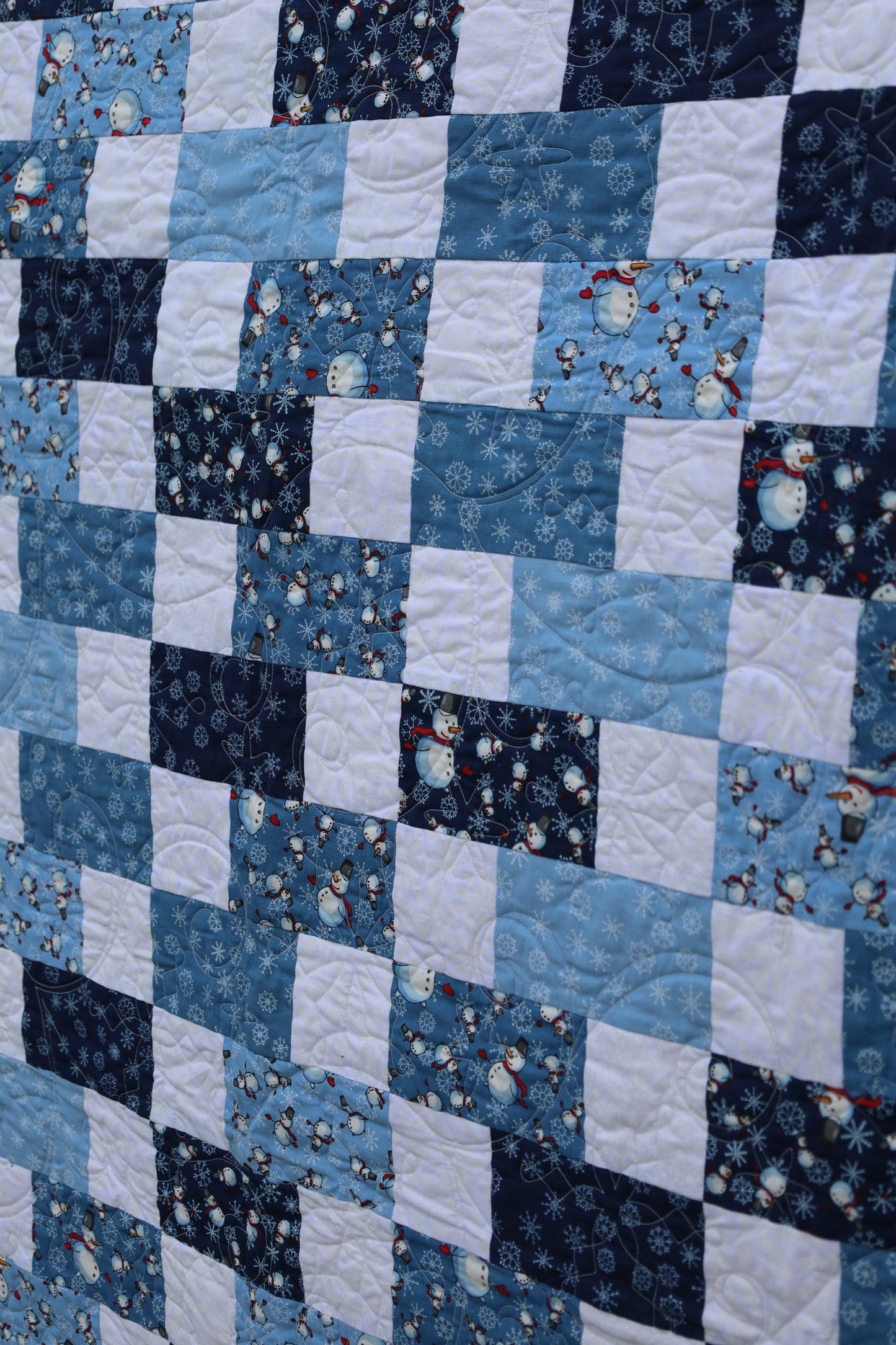 Brick Snowman Precut Quilt Kit (Backing Available)