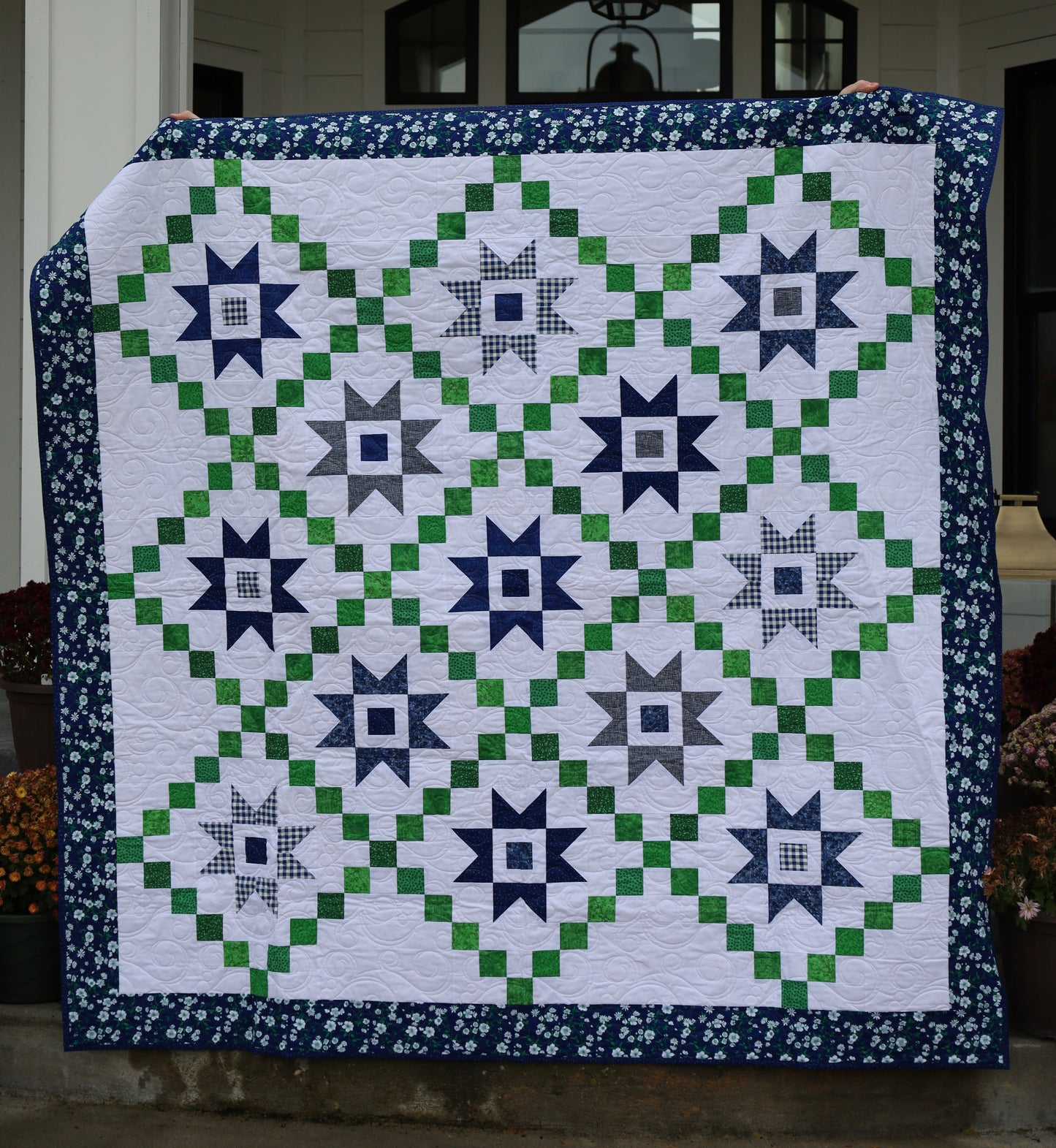 Stars and Chains  Pre-Cut Ready-To-Sew Quilt Kit (Includes Backing!)