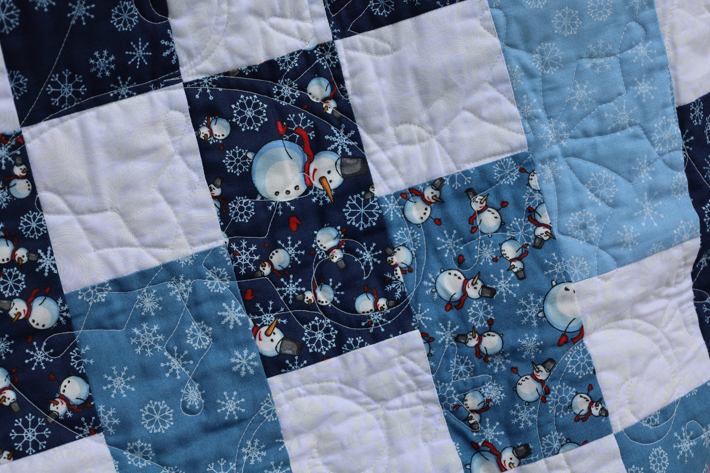 Brick Snowman Precut Quilt Kit (Backing Available)