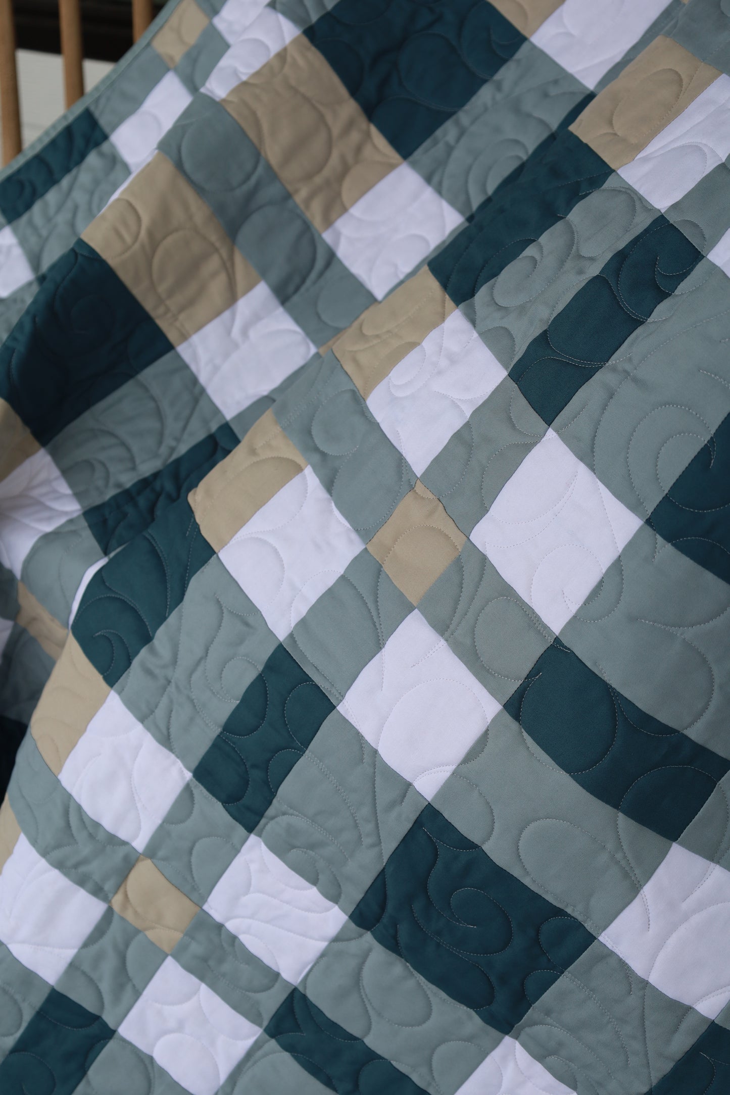 Toasty Tartan Blue  Precut Sew-Ready Quilt Kit featuring Riley Blake Confetti Cotton Solids