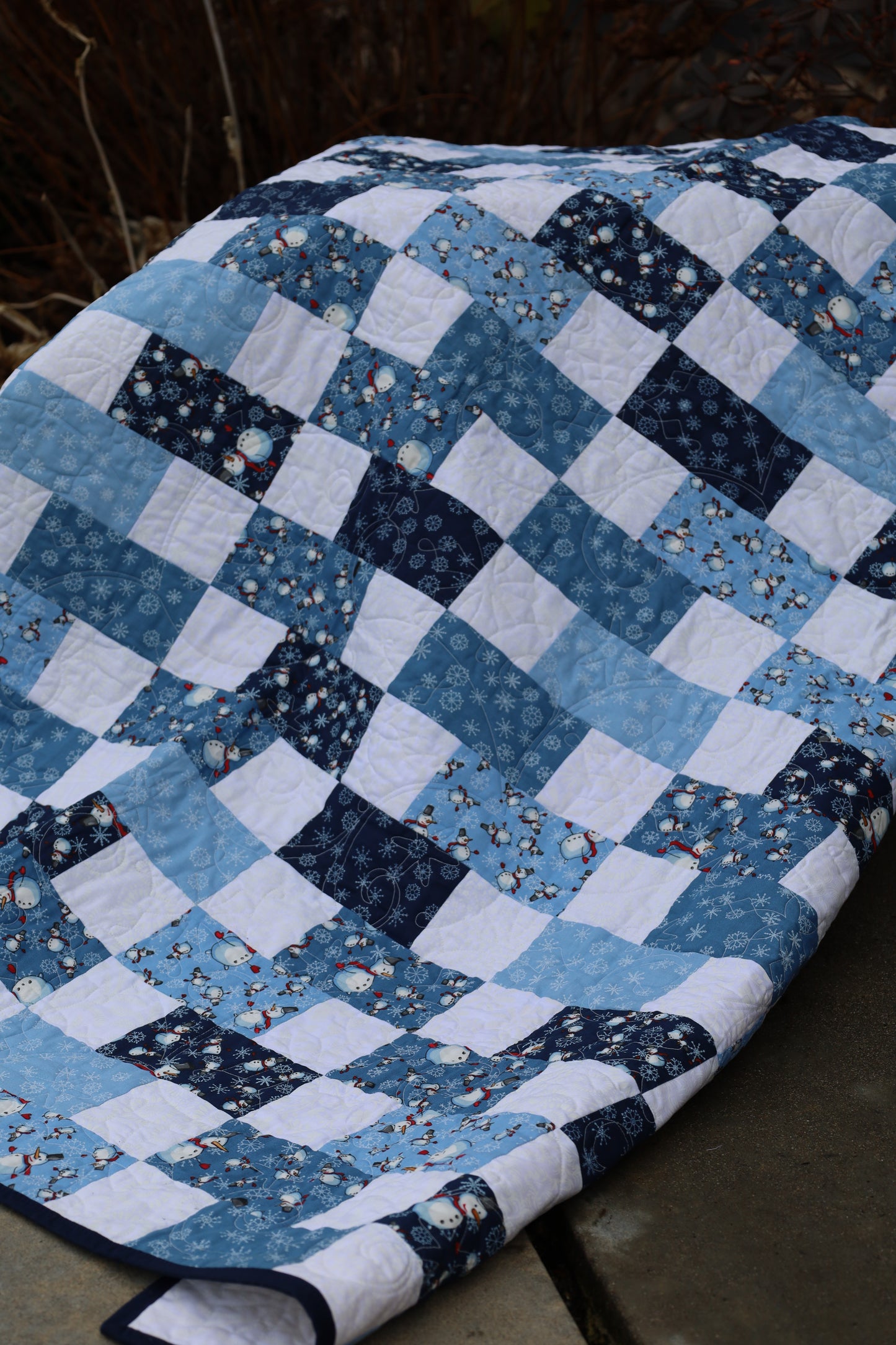 Brick Snowman Precut Quilt Kit (Backing Available)