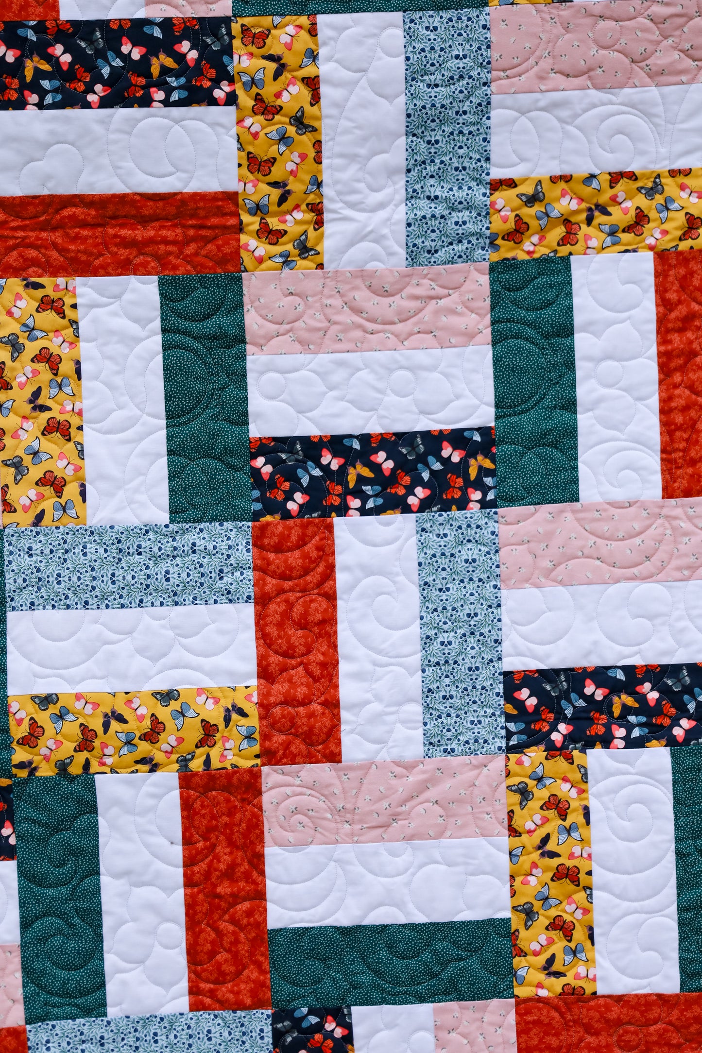 Picket Fences in Jewel Precut Sew-Ready Quilt Kit (backing available)