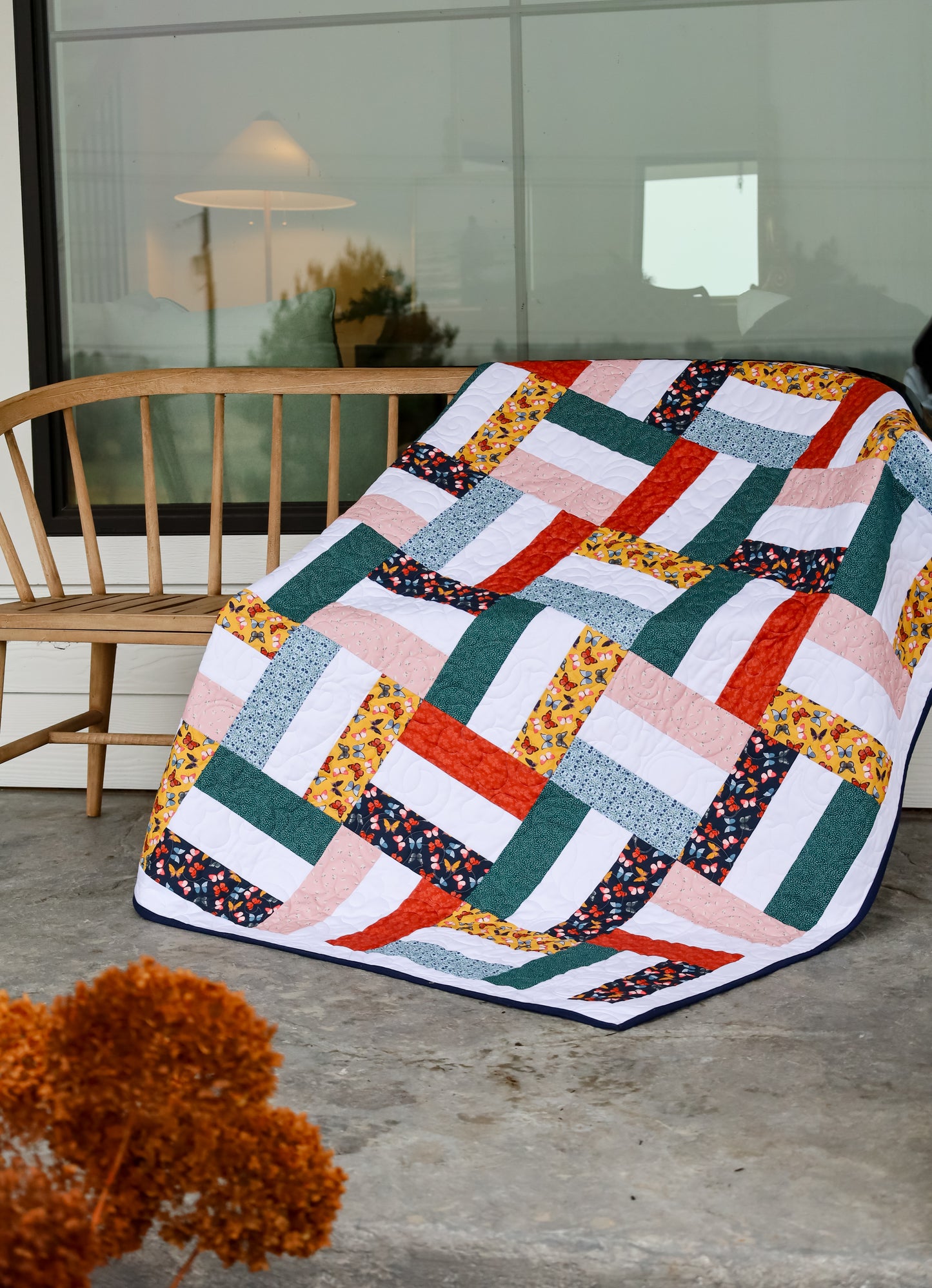 Picket Fences in Jewel Precut Sew-Ready Quilt Kit (backing available)