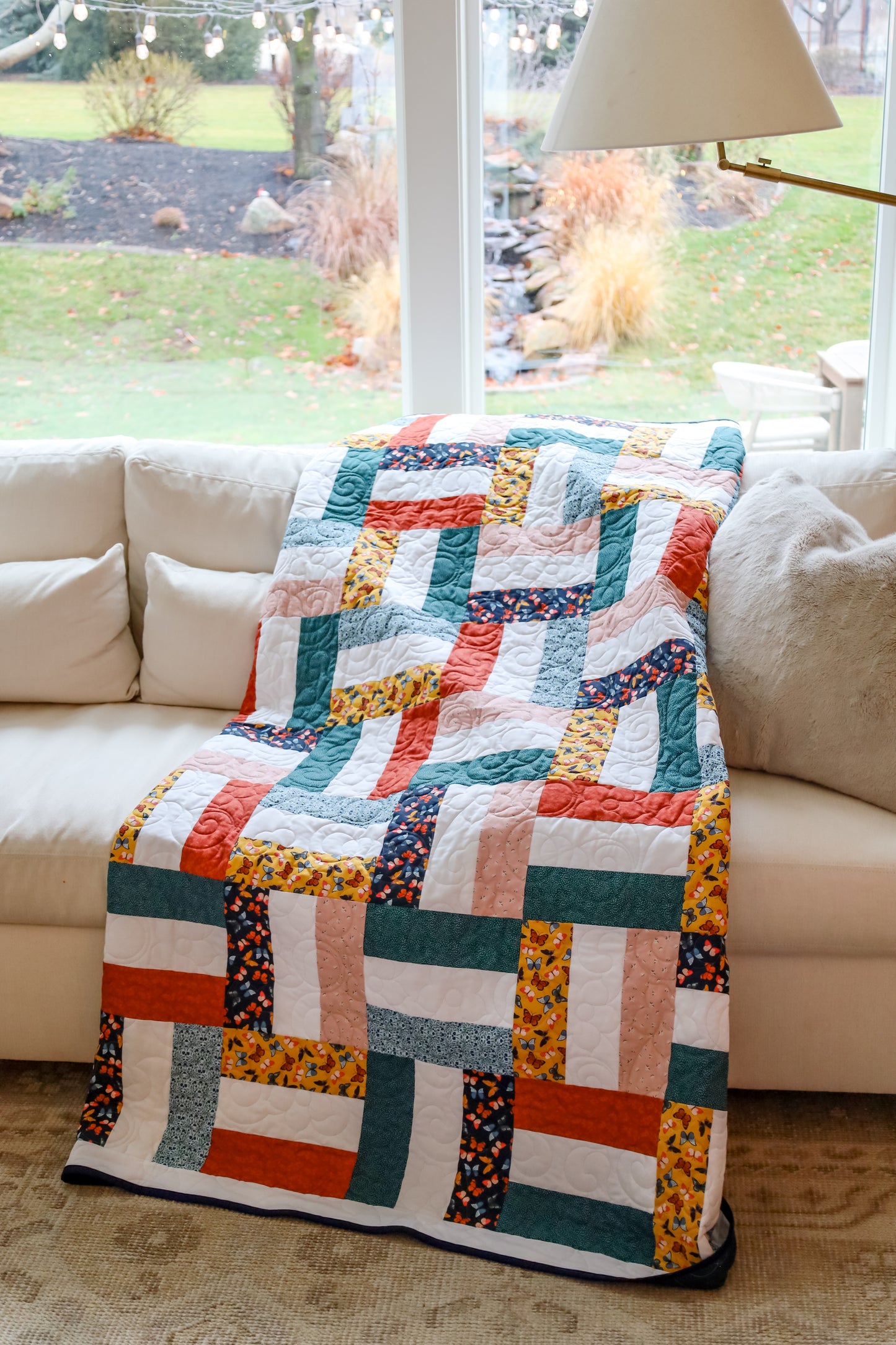 Picket Fences in Jewel Precut Sew-Ready Quilt Kit (backing available)