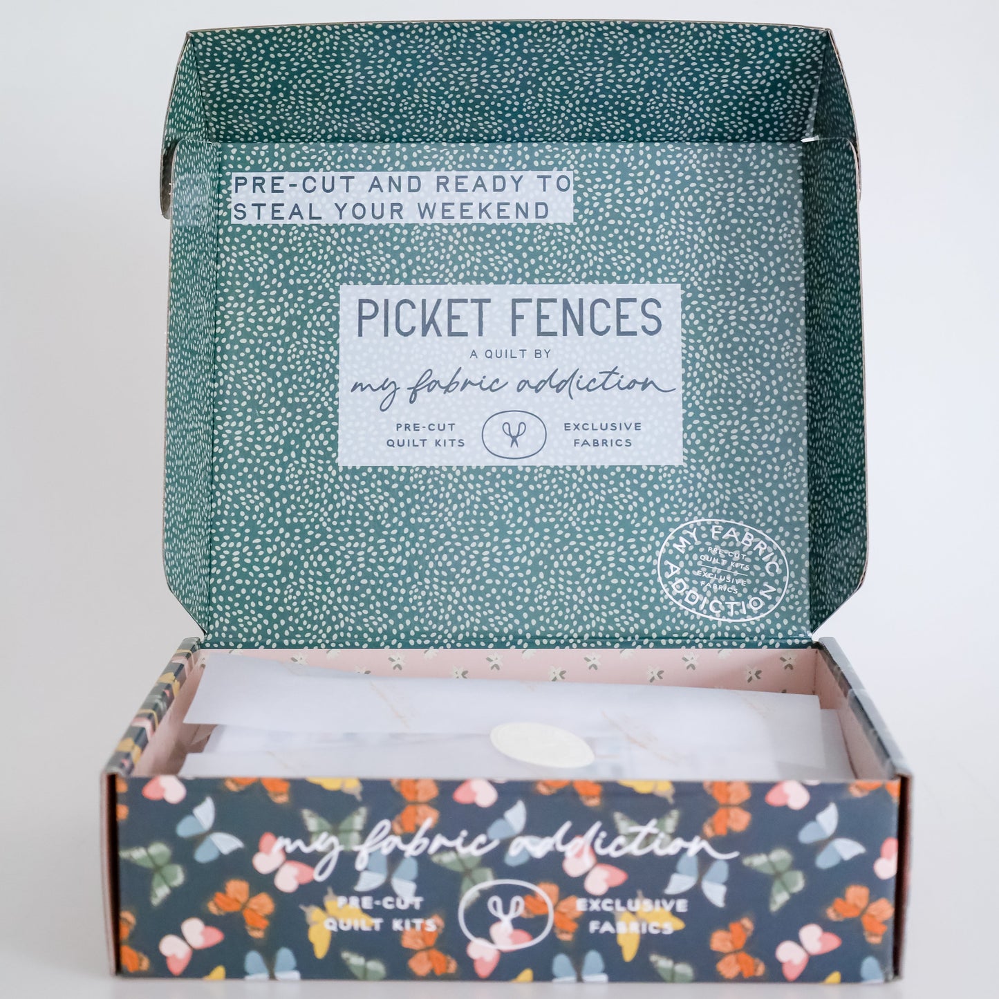 Picket Fences in Jewel Precut Sew-Ready Quilt Kit (backing available)
