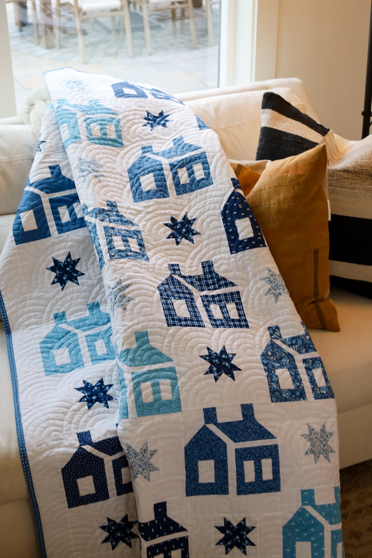 Home Precut Sew-Ready Quilt Kit Featuring Moda Blueprint Fabric by Camille Roskelley