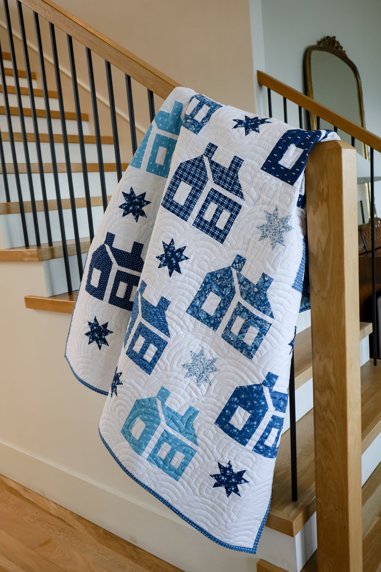 Home Precut Sew-Ready Quilt Kit Featuring Moda Blueprint Fabric by Camille Roskelley