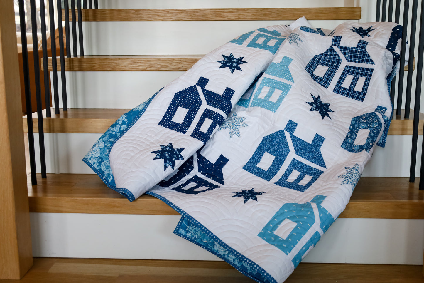 Home Precut Sew-Ready Quilt Kit Featuring Moda Blueprint Fabric by Camille Roskelley