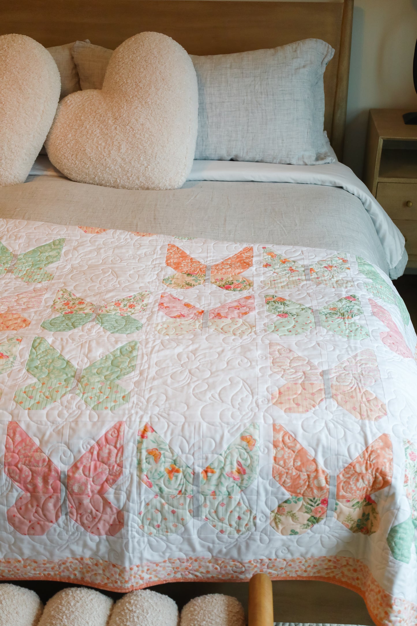Winging It  Precut Sew-Ready Quilt Kit Featuring Moda Kindness Fabric 69 X 79