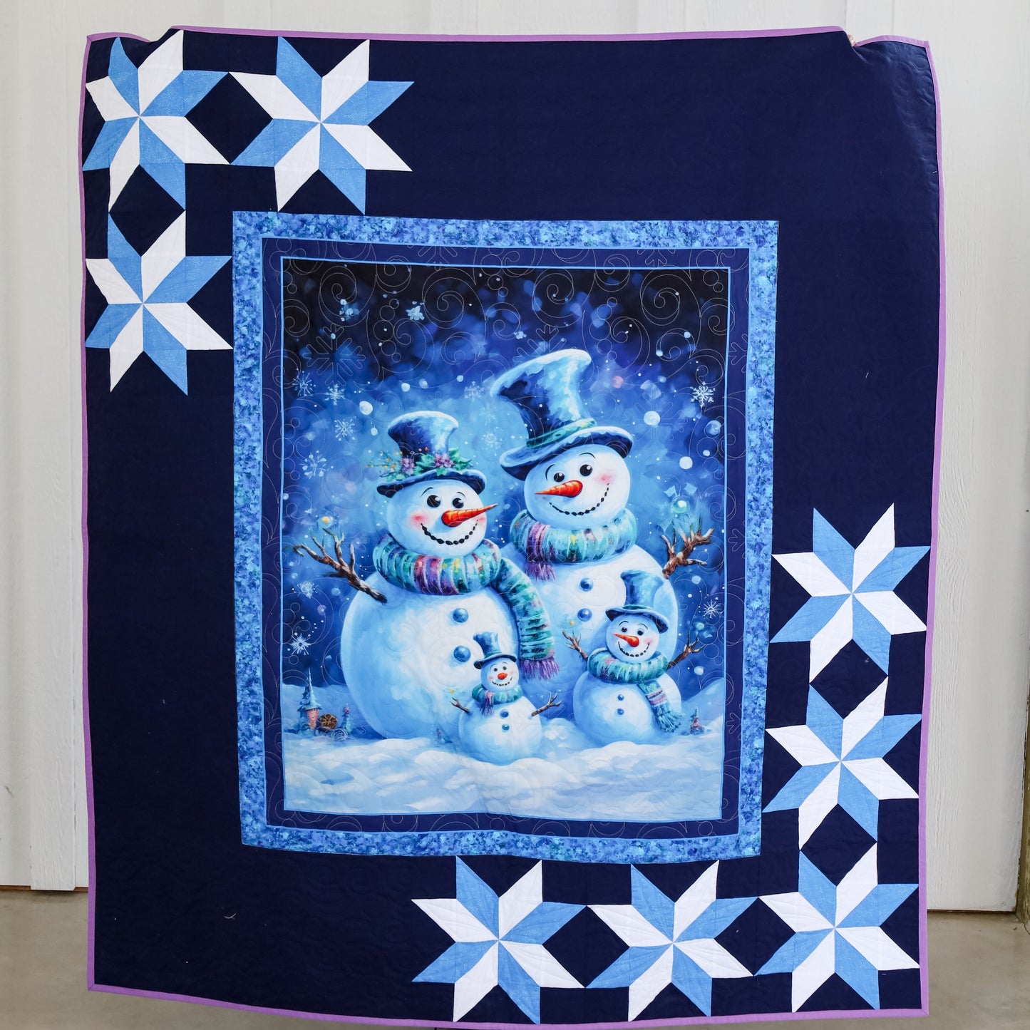 Snow Much Fun Pre Cut Ready to Sew Quilt Kit includes Backing