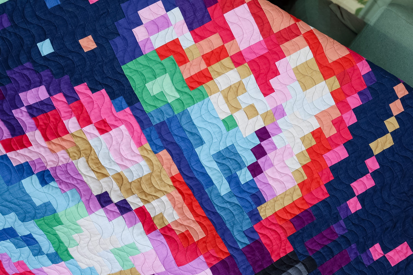 Prism Flight Pixel Quilt Kit | 69" x 89"