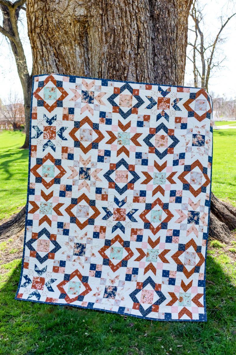 Phoebe Precut Quilt Kit featuring Moda Sandalwood Fabric