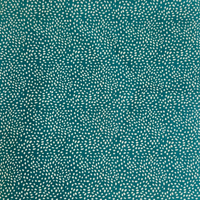 END OF BOLT 989 My Fabric Addiction Teal with Gray Dots Background 100% cotton quilting fabric