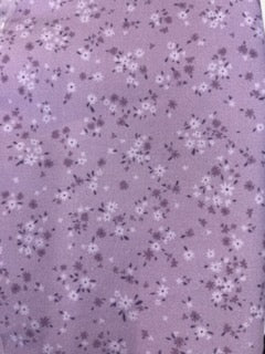 ENDOFBOLT107 Purple background with Adorable Tiny Purple Flowers basic 100% cotton quilting fabric