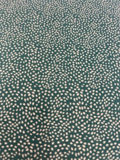 ENDOFBOLT112 Teal background with Gray Dot accents basic 100% cotton quilting fabric