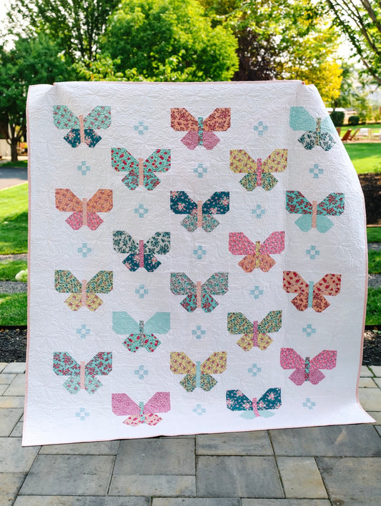 Flutter Lella Boutique Pre-Cut Ready-To-Sew Quilt Kit Featuring Precious Petite by Riley Blake