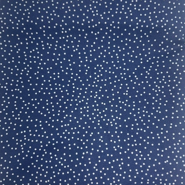 END OF BOLT 1120 My Fabric Addiction Light Blue Polka Dots on Navy Blue background 100% cotton quilting fabric