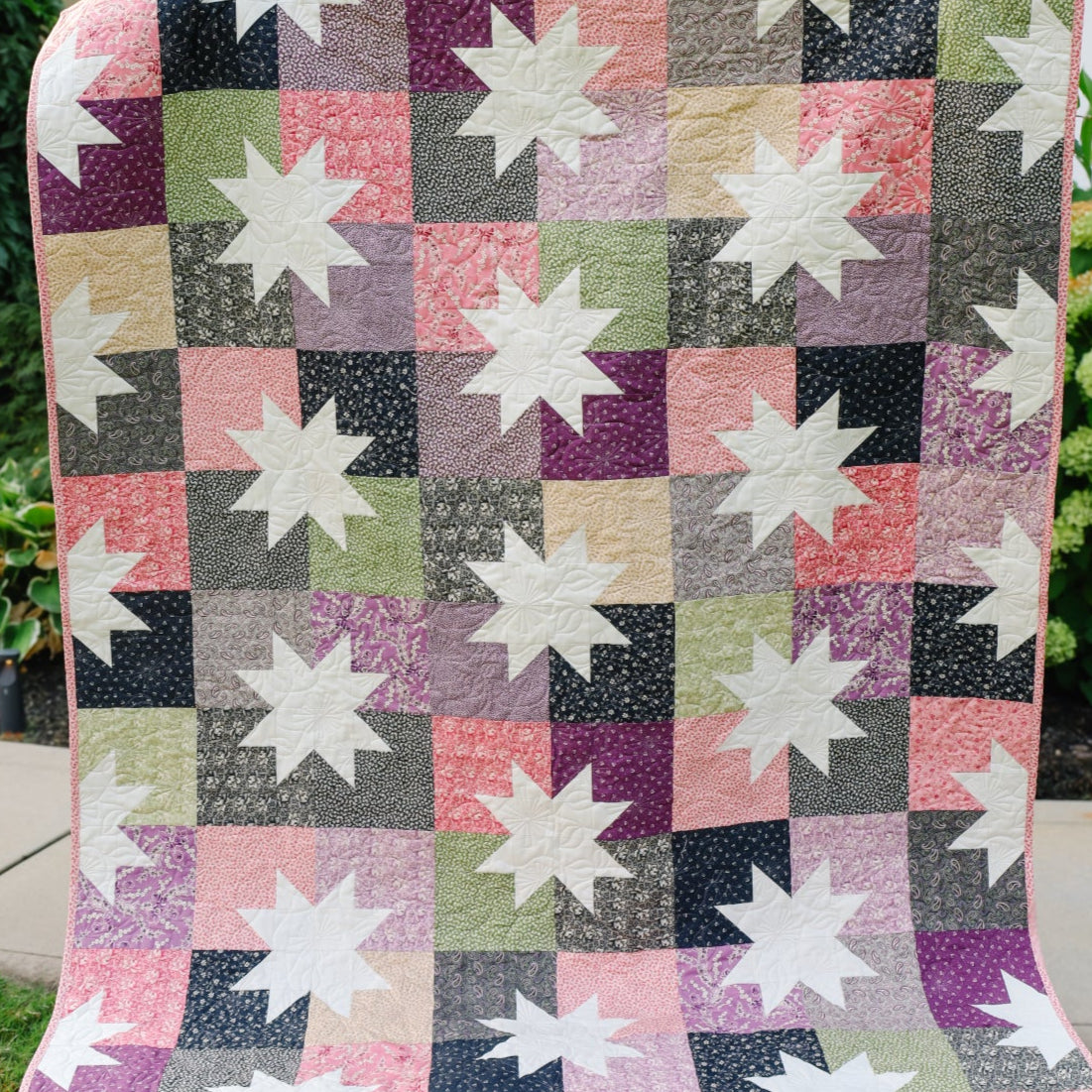 Star Pop II Sew-Ready Quilt Kit Featuring Good Night Irene Moda Fabric