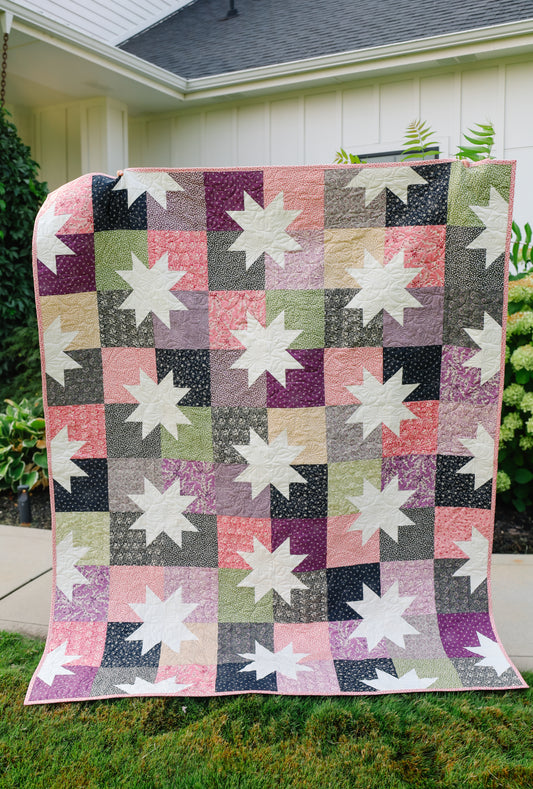 Star Pop II Sew-Ready Quilt Kit Featuring Good Night Irene Moda Fabric