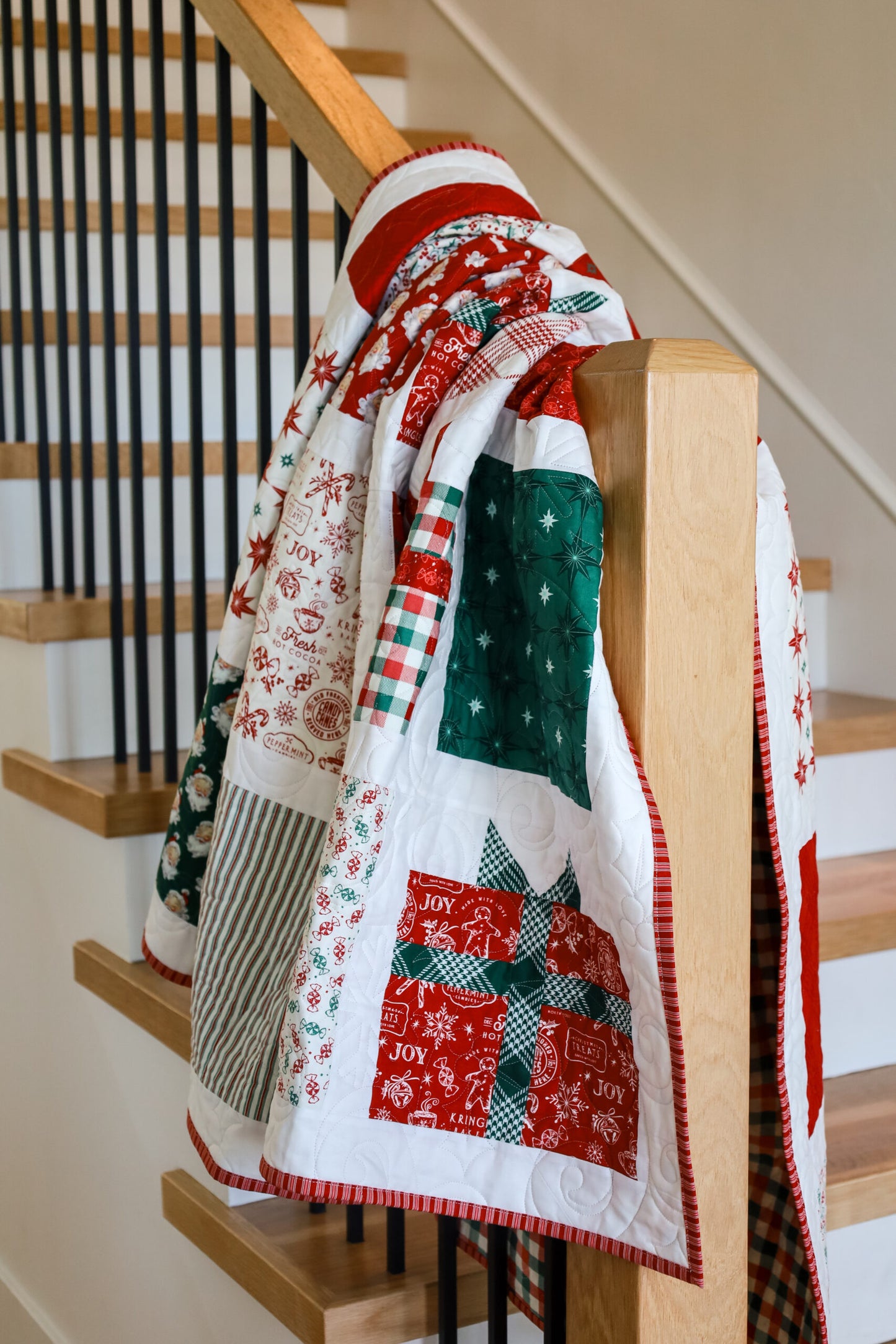 Presently by Primrose Cottage Featuring Riley Blake Merry Little Christmas Pre Cut Quilt Kit