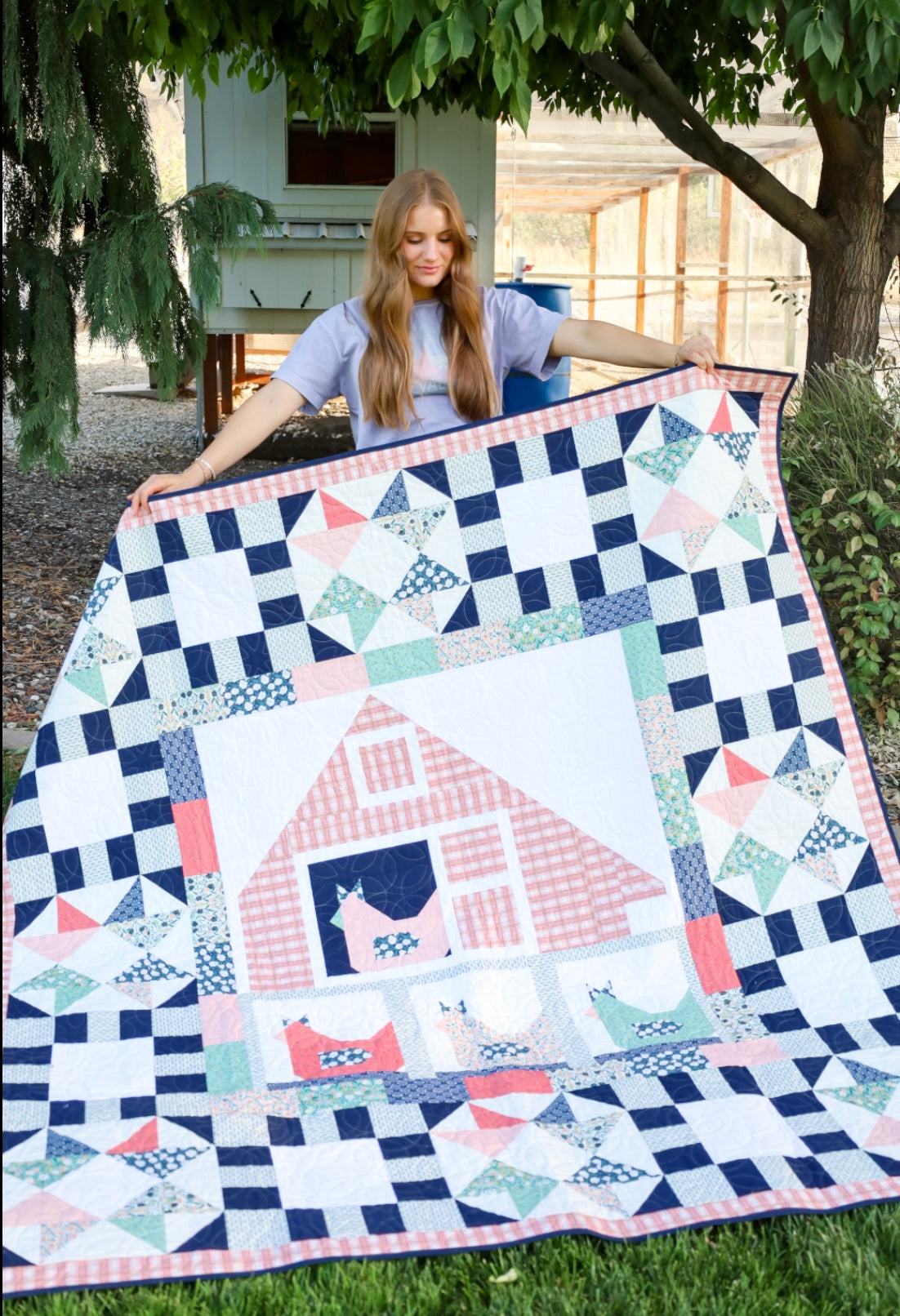 Cluckin’ Crazy Precut Sew-Ready Quilt Kit