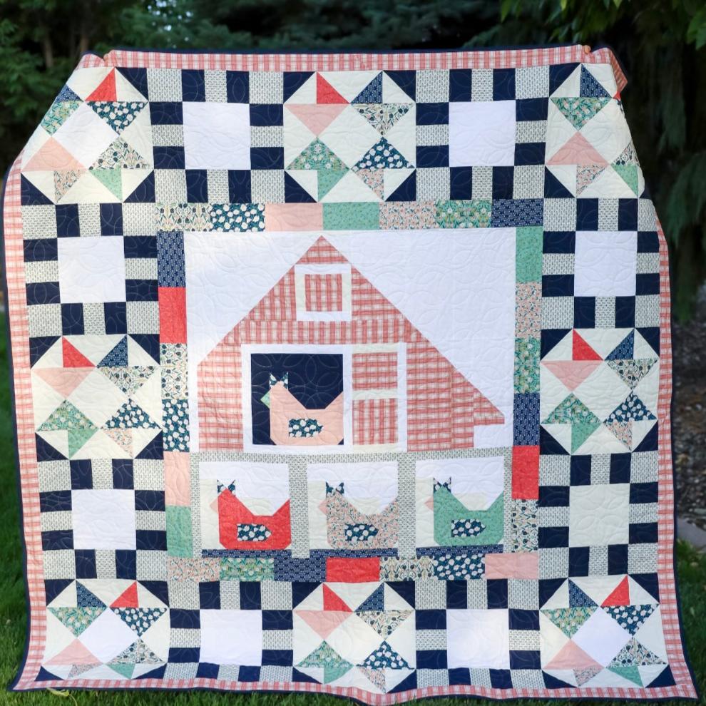 Cluckin’ Crazy Precut Sew-Ready Quilt Kit