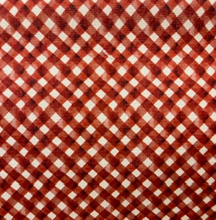 Red Checked Backing for Christmas Brick kit, 4 yards