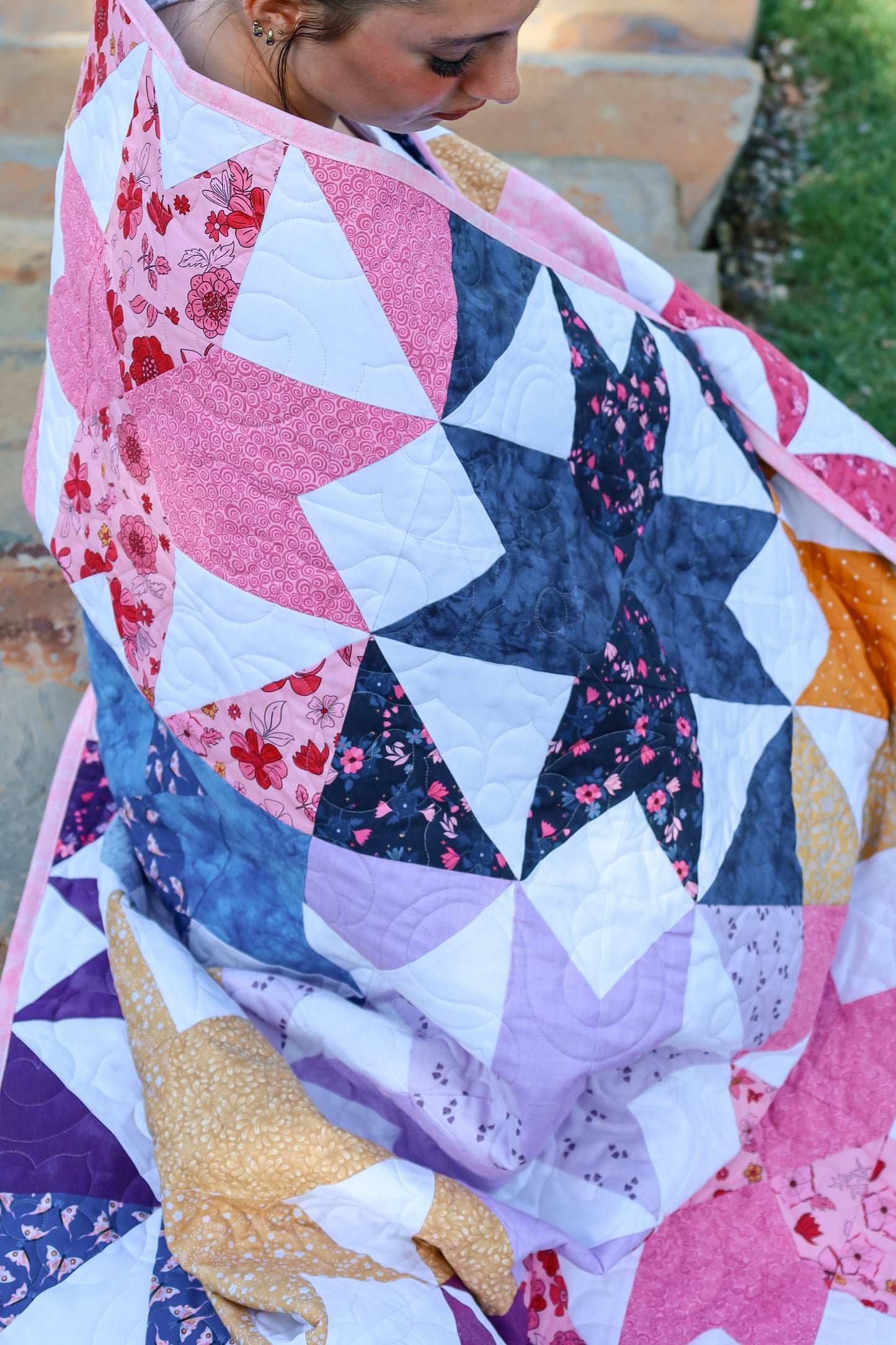 Mystic Scrappy Stars Sew-Ready Quilt Kit