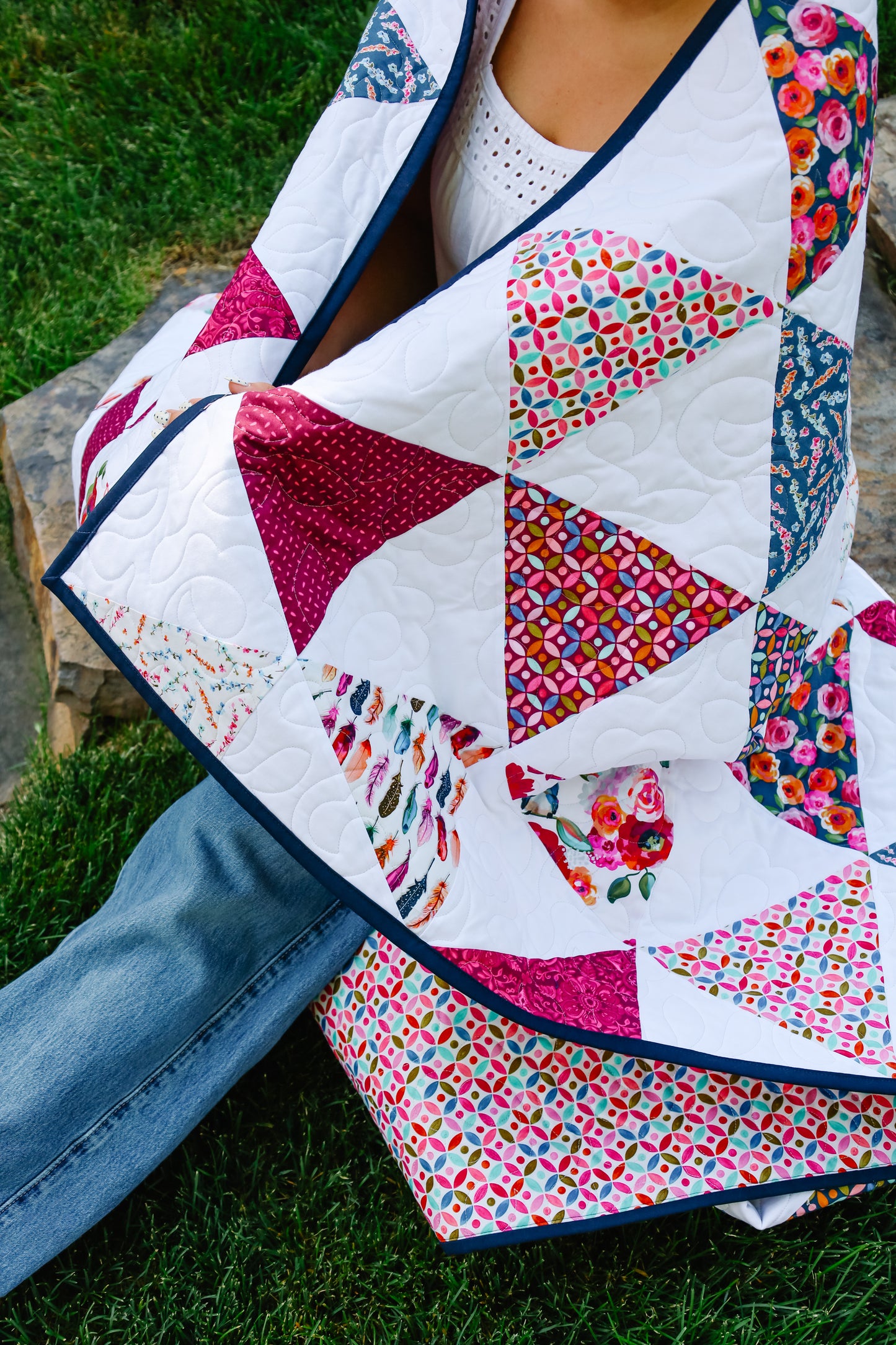 Breezy Summit Poppies Precut Quilt Kit