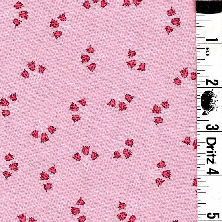 5-Yard Continuous Fabric Cuts Little Flowers on Light Pink– Endless Possibilities!