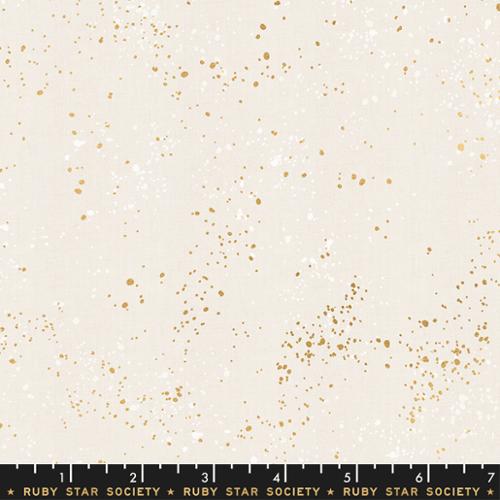 Speckled Metallic White Gold RS5027 14M Ruby Star Moda Quilt Fabric By The Yard