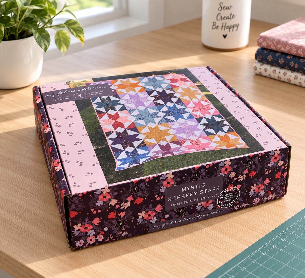 Mystic Scrappy Stars Sew-Ready Quilt Kit