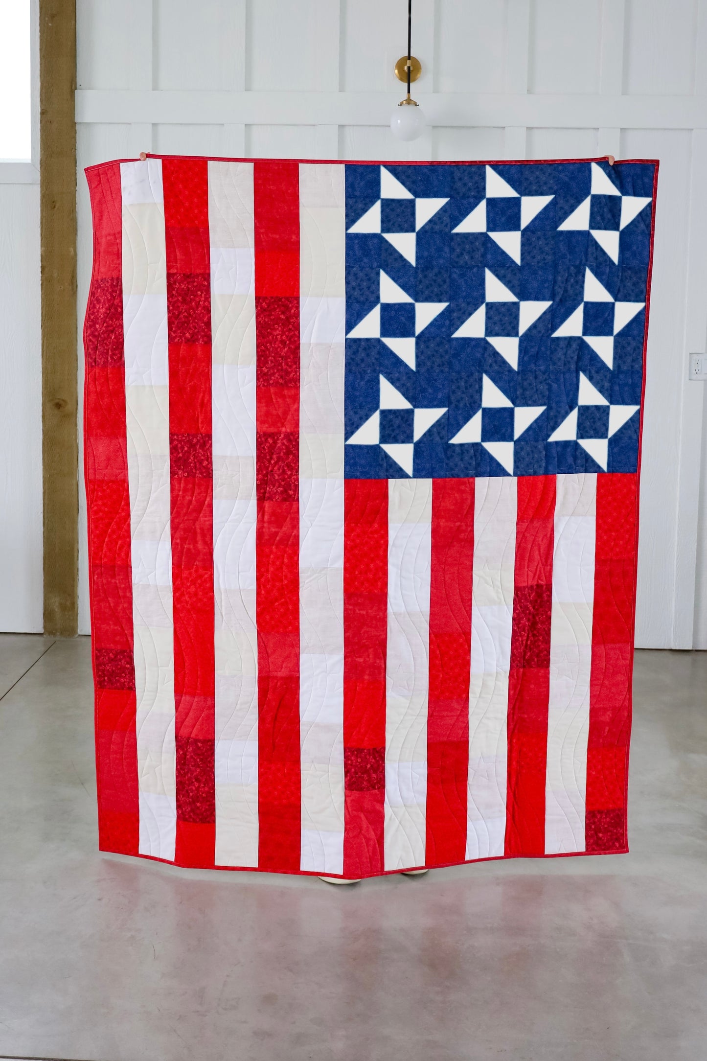 Old Glory Pre-Cut Ready-To-Sew Quilt Kit (Includes Backing!)