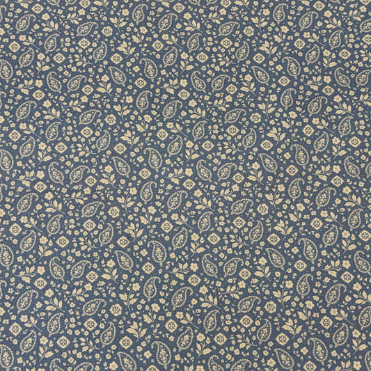Blue and White  Floral Paisley Backing for Freedom Song Quilt, 3 7/8 yards