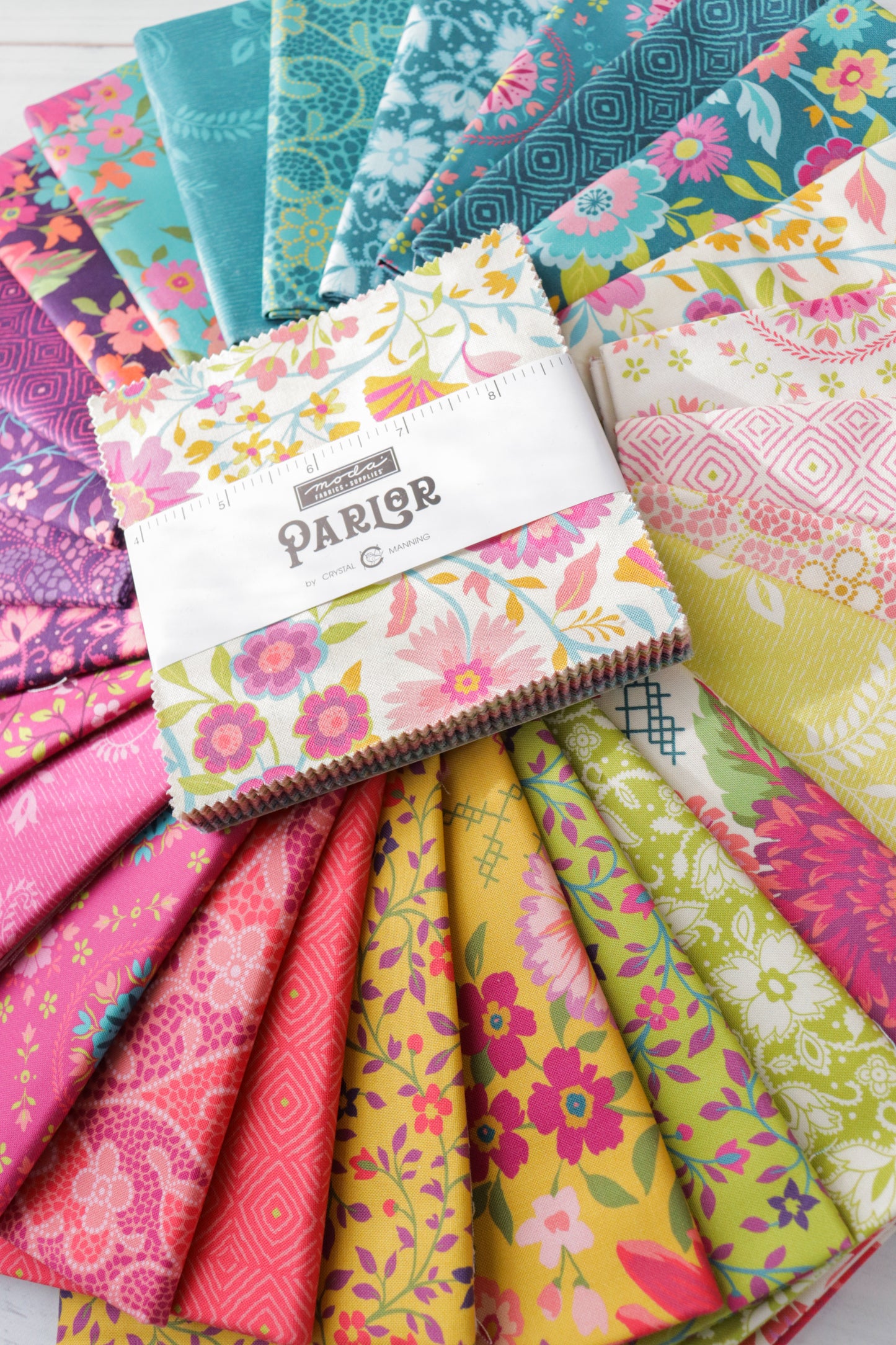 Parlor Layer Cake® 11960LC Moda Precuts precut Layer Cake 10" squares quilt fabric by Crystal Manning&nbsp;