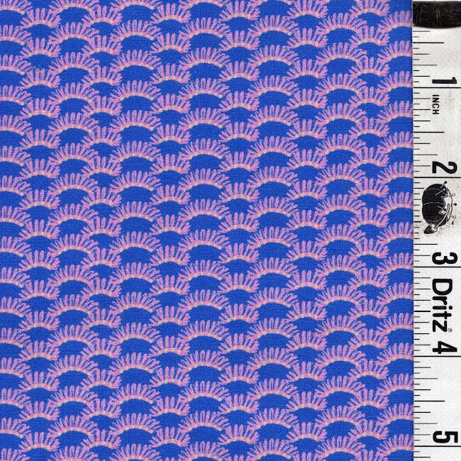 END OF BOLT 679 My Fabric Addiction Blue Pink Fabric background 100% cotton quilting fabric
