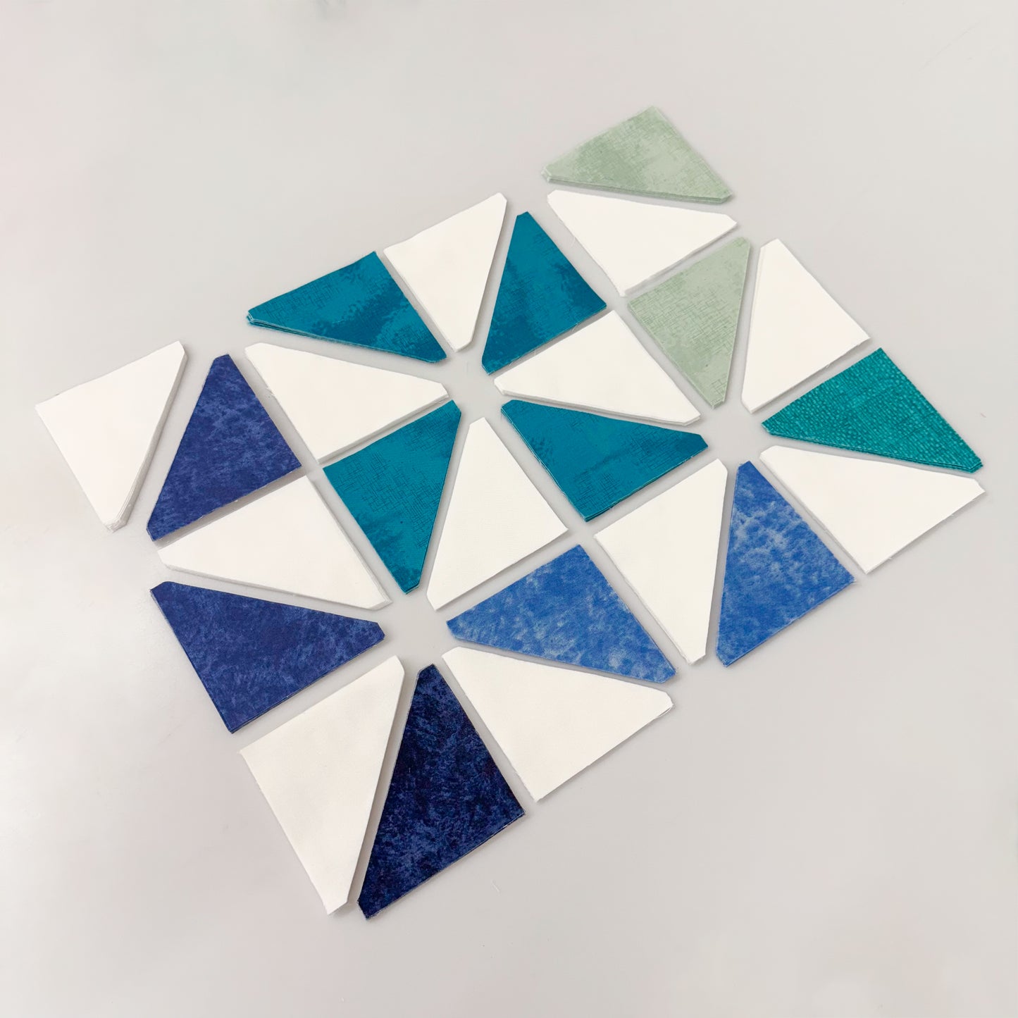 Pinwheel Perfection Blues  Sew-Ready Quilt Kit Featuring Gorgeous Riley Blake Shabby Basics Line