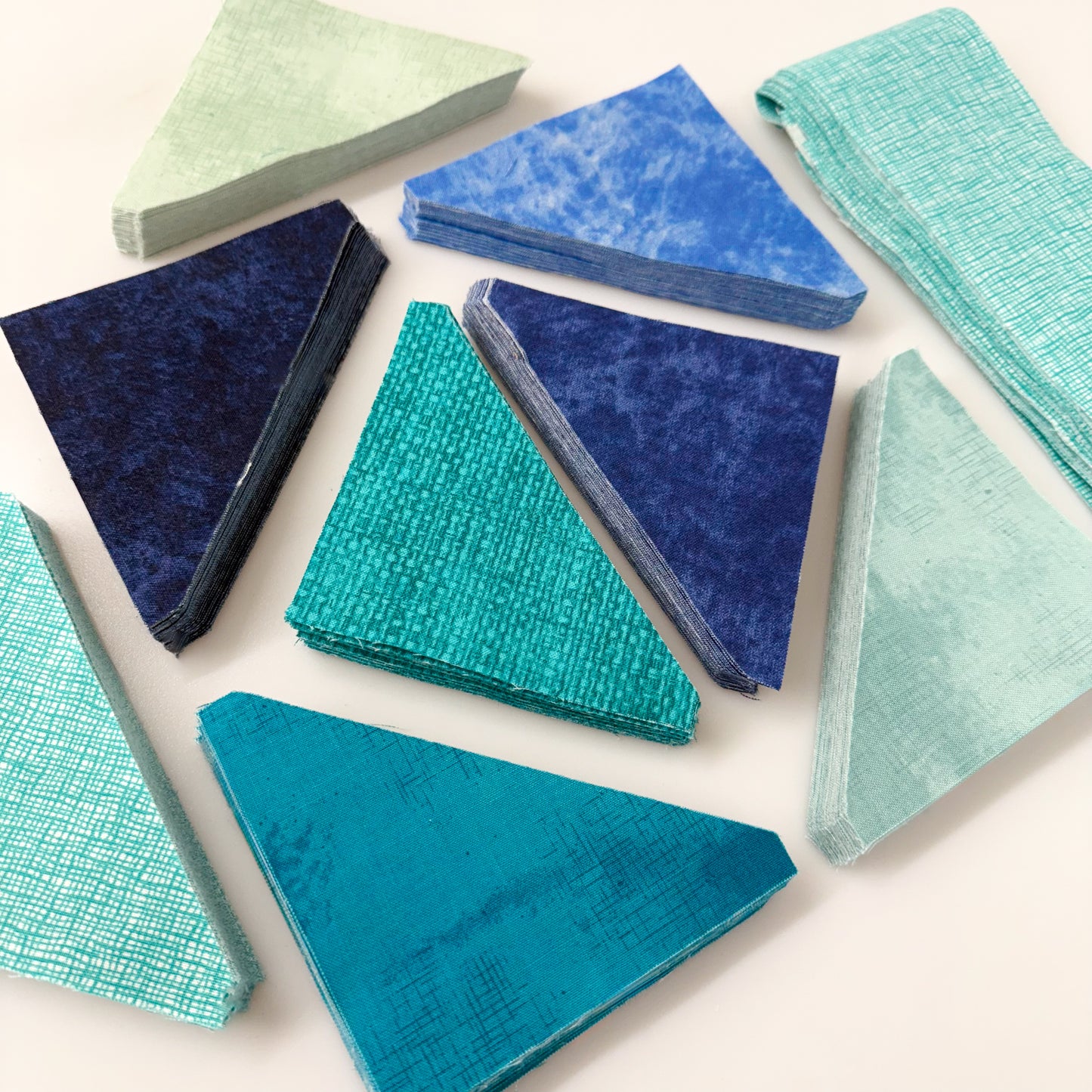 Pinwheel Perfection Blues  Sew-Ready Quilt Kit Featuring Gorgeous Riley Blake Shabby Basics Line