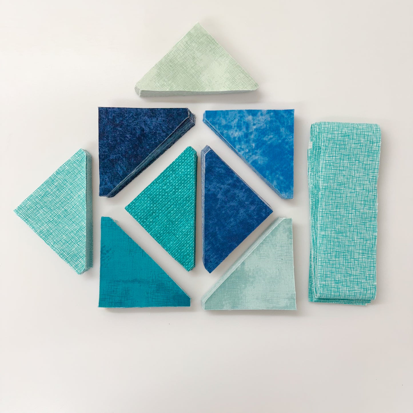 Pinwheel Perfection Blues  Sew-Ready Quilt Kit Featuring Gorgeous Riley Blake Shabby Basics Line