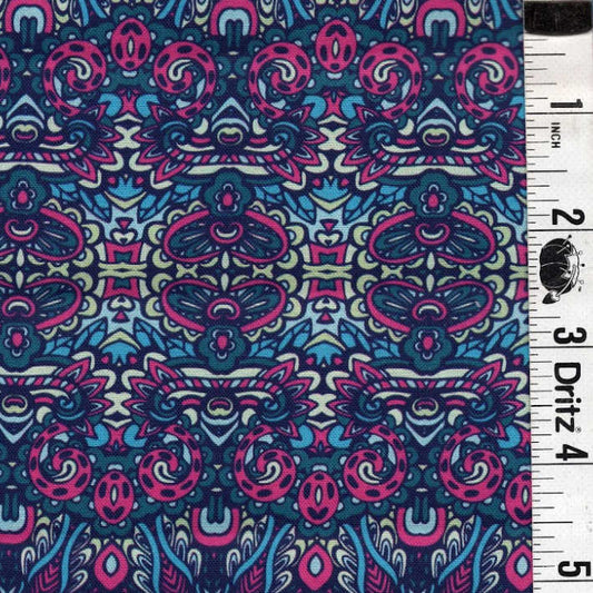 END OF BOLT 512 My Fabric Addiction purple kalidescope Fabric background 100% cotton quilting fabric