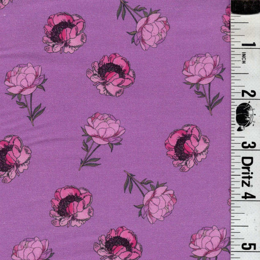 Lavender Bloom  floral backing for Granny Squares  quilt, 4 yards